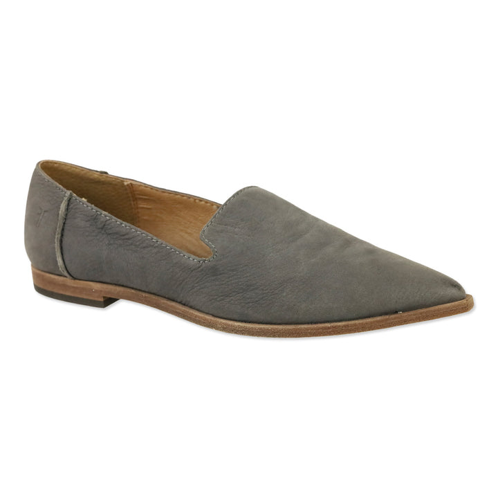 Frye Grey Nubuck Kenzie Venetian Flats