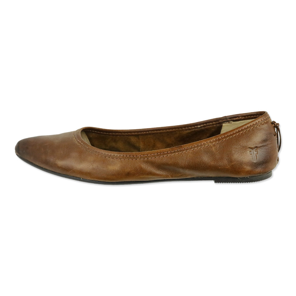 Frye Regina Brown Leather Ballet Flats