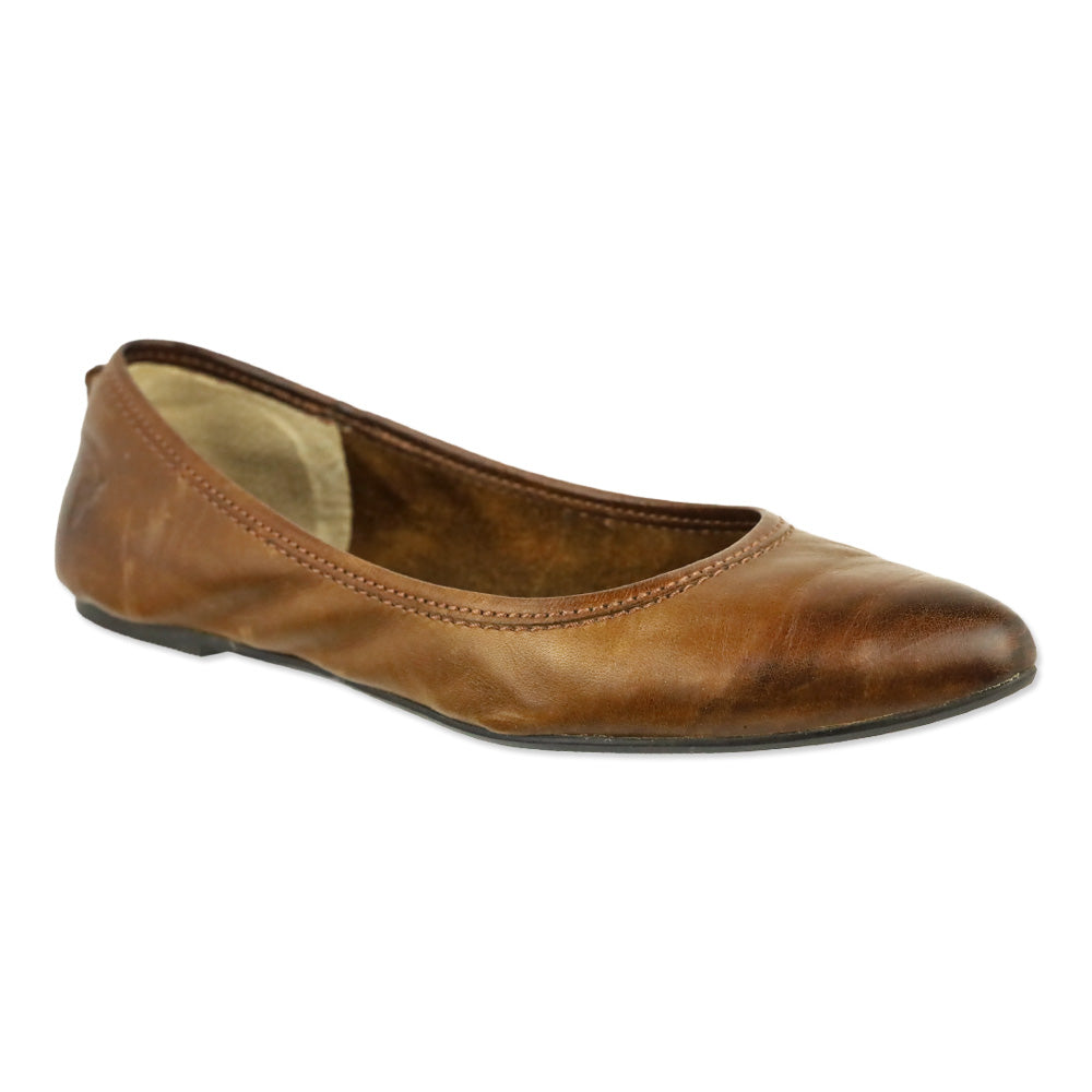 Frye Regina Brown Leather Ballet Flats