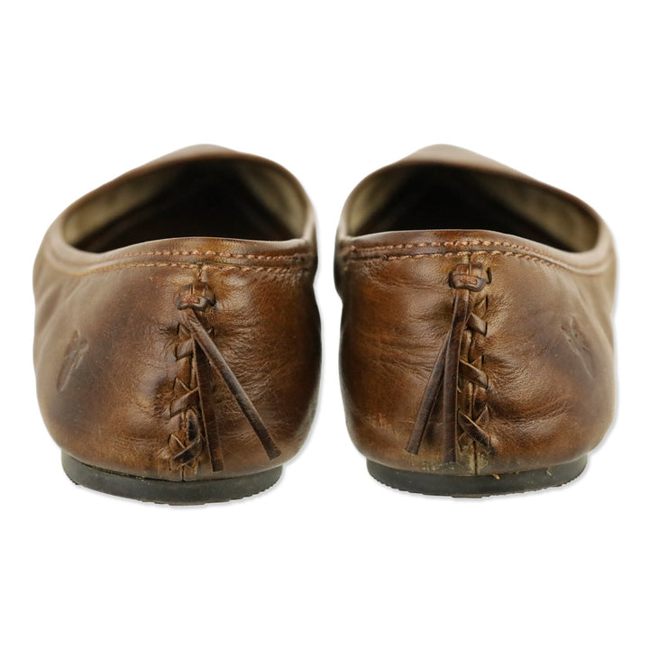 Frye Regina Brown Leather Ballet Flats