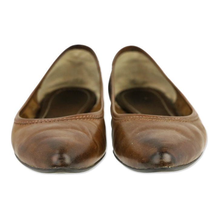 Frye Regina Brown Leather Ballet Flats