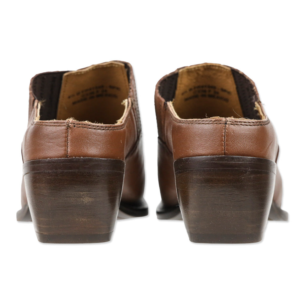 Frye Spice Brown Leather Sacha Mule