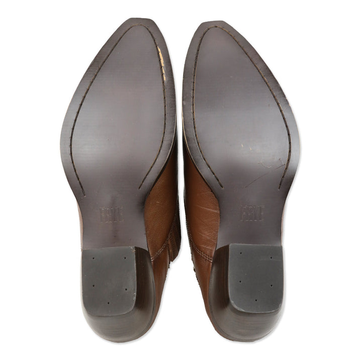 Frye Spice Brown Leather Sacha Mule