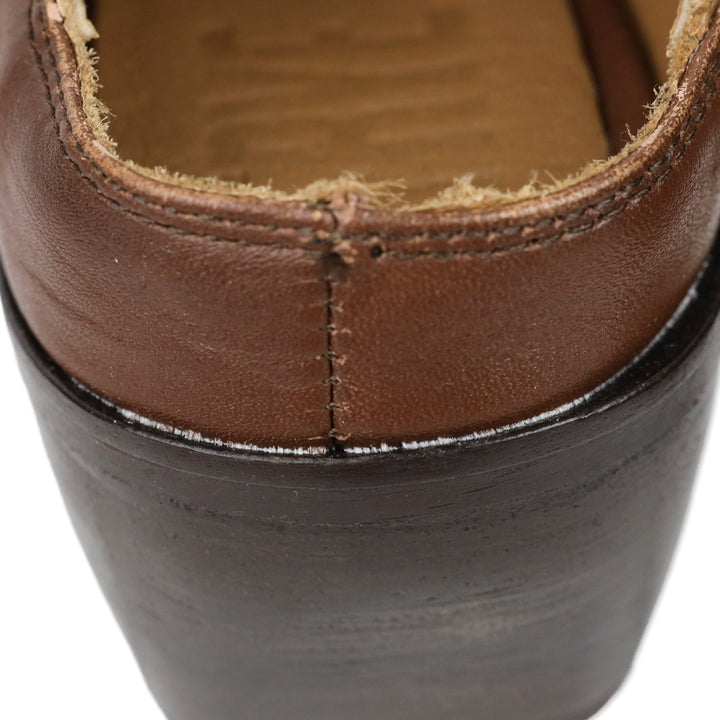 Frye Spice Brown Leather Sacha Mule