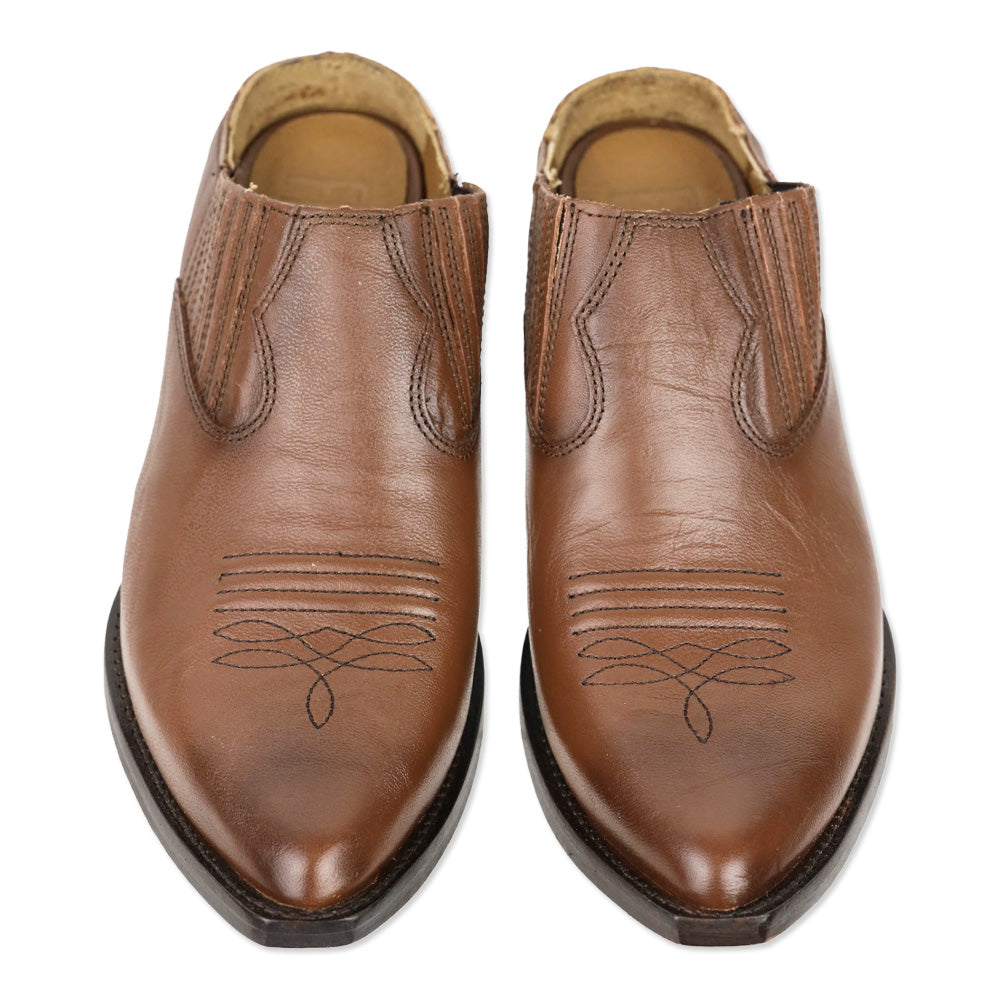 Frye Spice Brown Leather Sacha Mule
