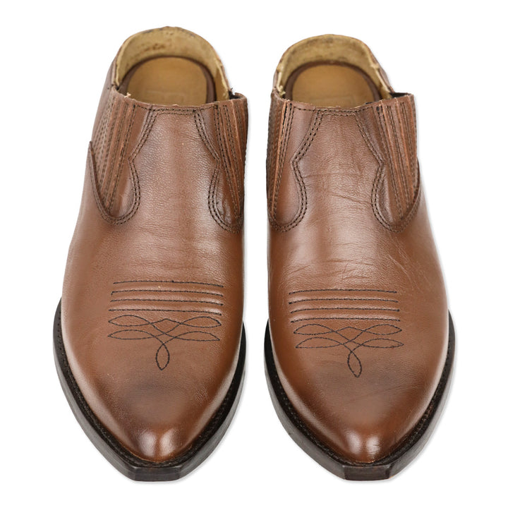 Frye Spice Brown Leather Sacha Mule