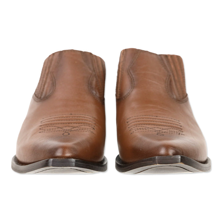 Frye Spice Brown Leather Sacha Mule