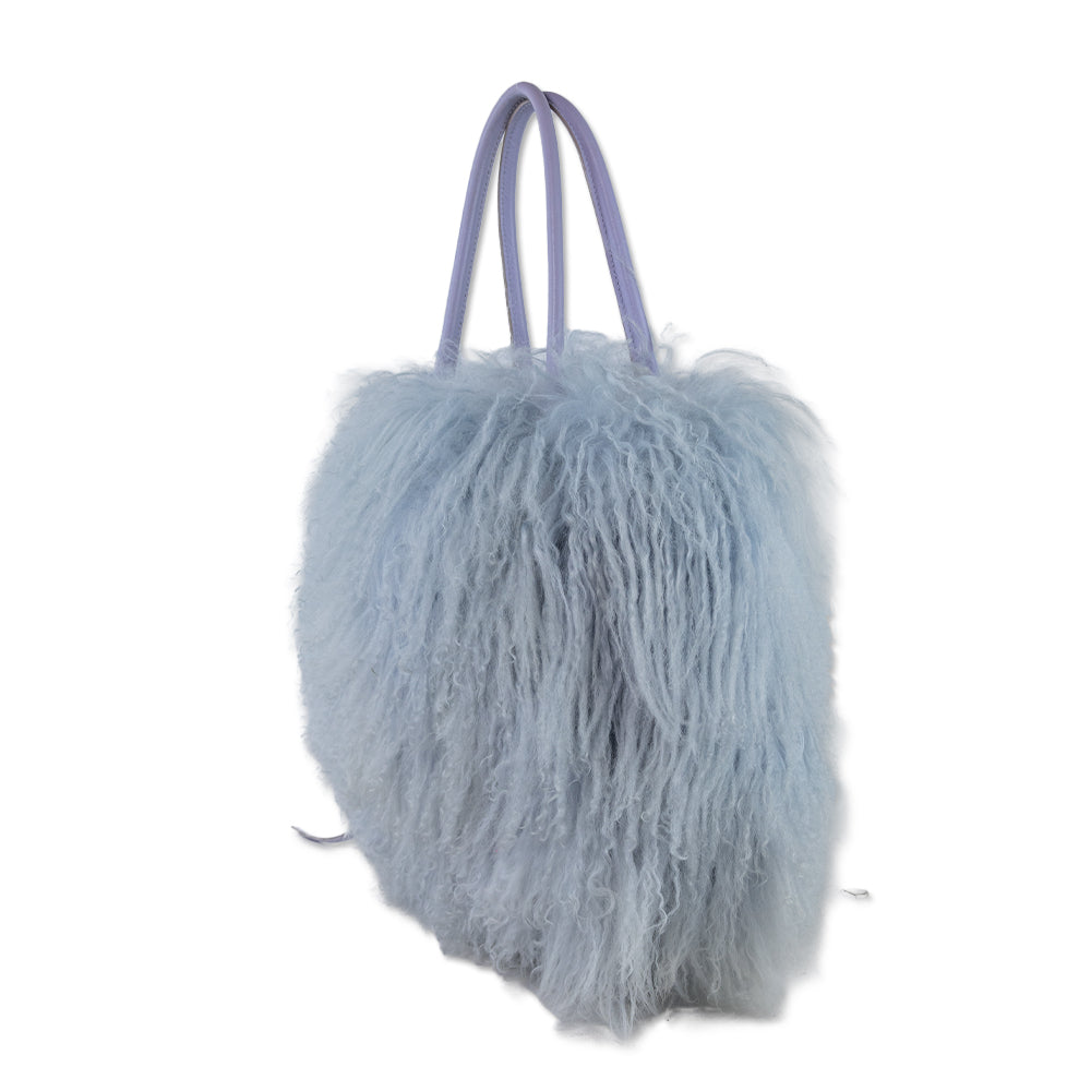 Furla Baby Blue Sheep Hair Tote