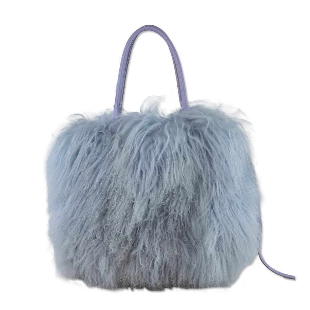 Furla Baby Blue Sheep Hair Tote