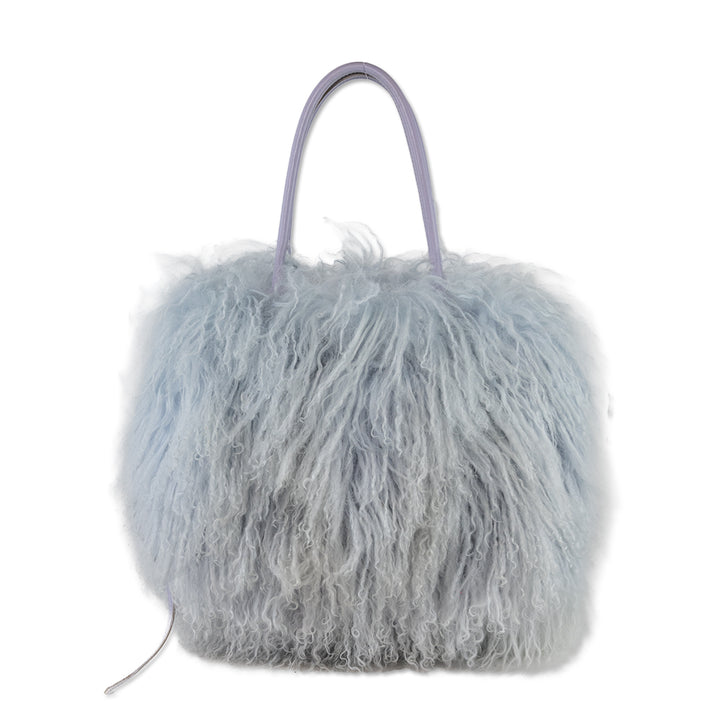 Furla Baby Blue Sheep Hair Tote