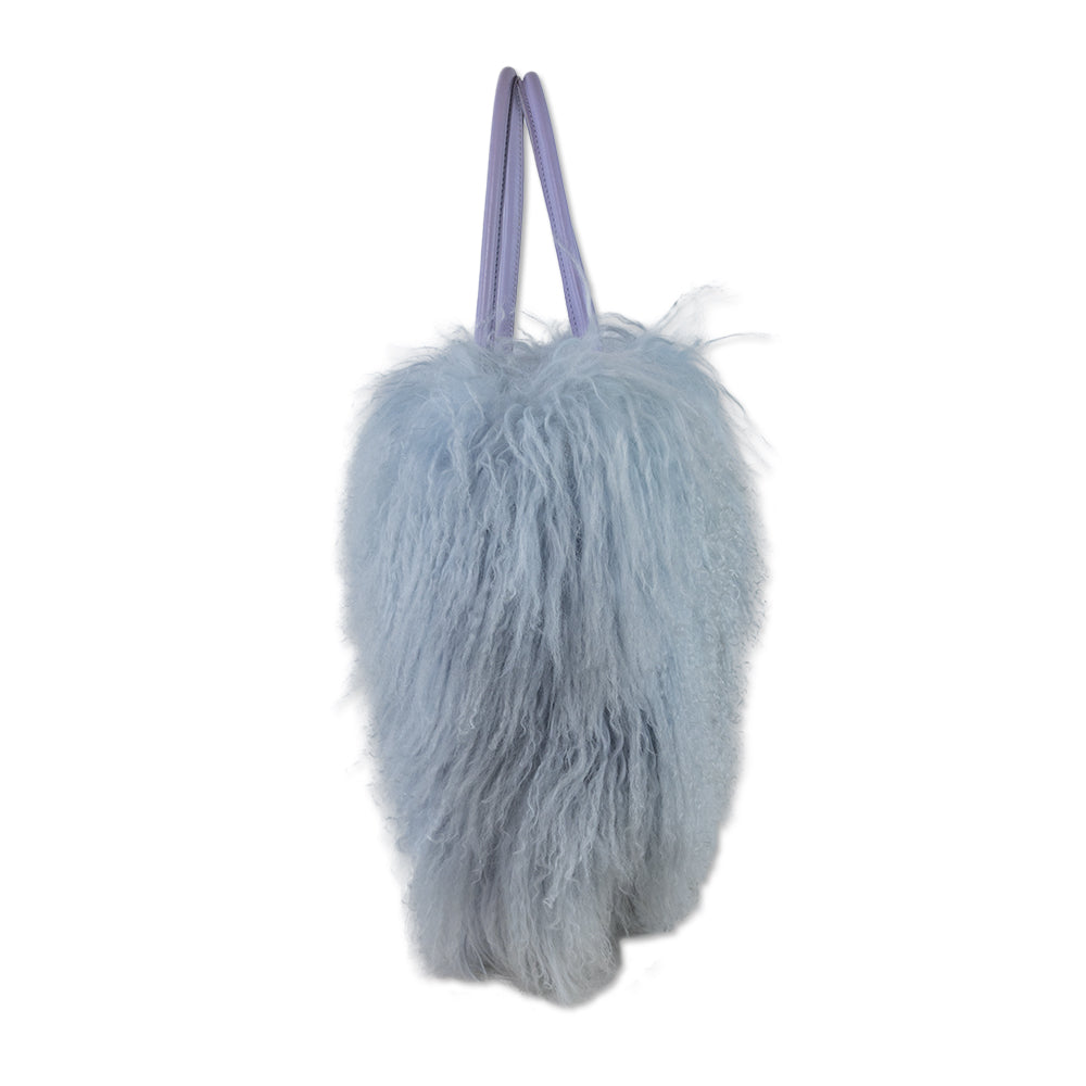 Furla Baby Blue Sheep Hair Tote