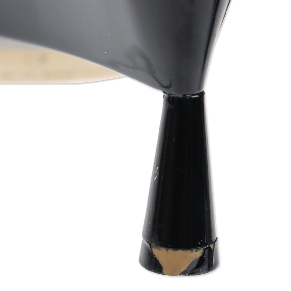 GIA/RHW Rosie 5 Black Patent Leather Slingback Wedge Sandals