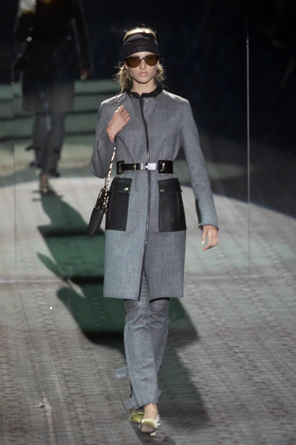 Gucci by Tom Ford A/W 2000 Herringbone Tweed Cashmere/Wool Coat