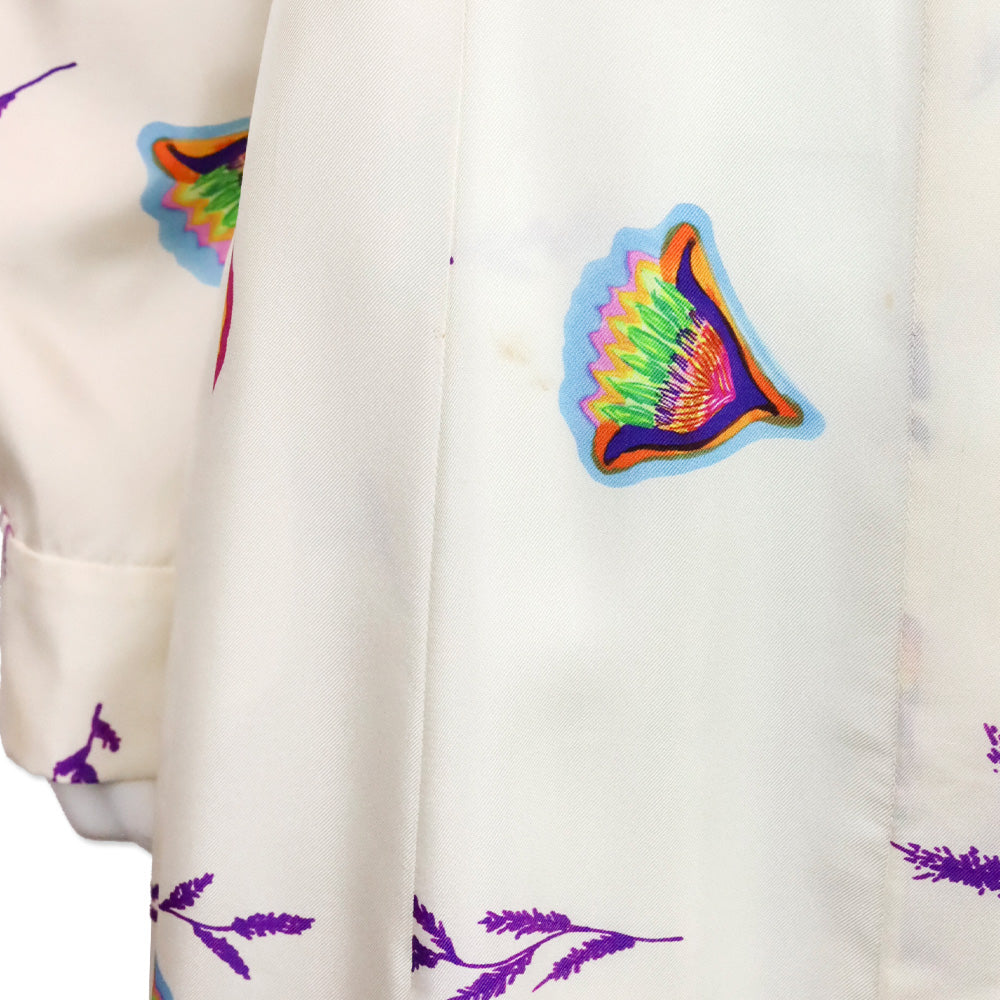 Gabriela Hearst Mariano Floral Print Belted Silk Midi Shirtdress