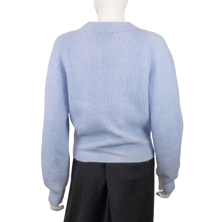 Ganni Brunnera Blue Soft Wool Cardigan