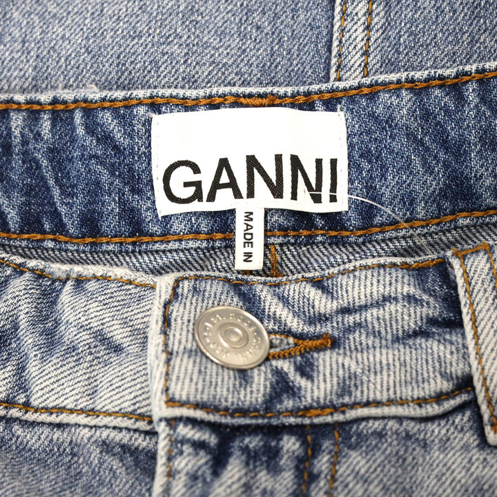 Ganni Light Wash Denim Miniskirt