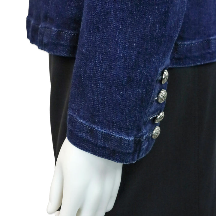 Generation Love Indigo Blue Denim Double-Breasted Sutton Blazer