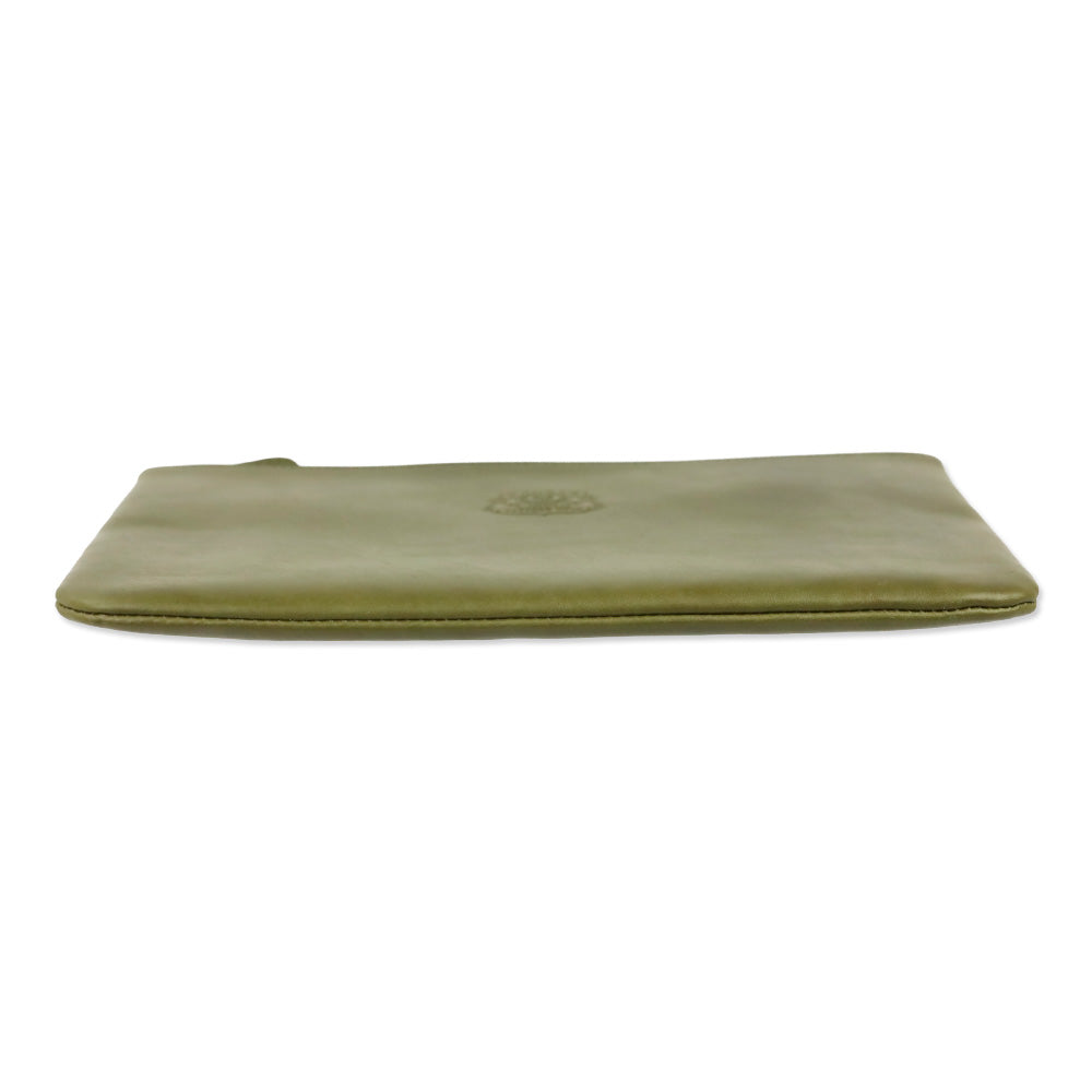 Ghurka Olive Green Leather Pouch II No. 64