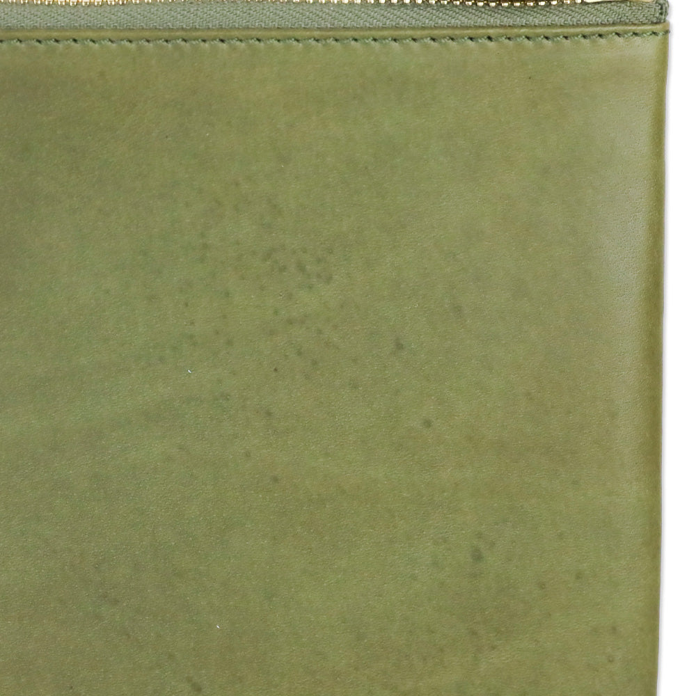 Ghurka Olive Green Leather Pouch II No. 64