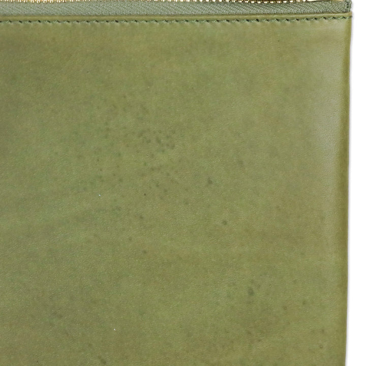 Ghurka Olive Green Leather Pouch II No. 64