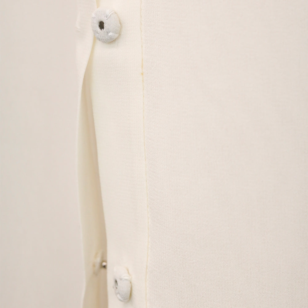 Giambattista Valli Cream Sheer Floral Lace Blouse