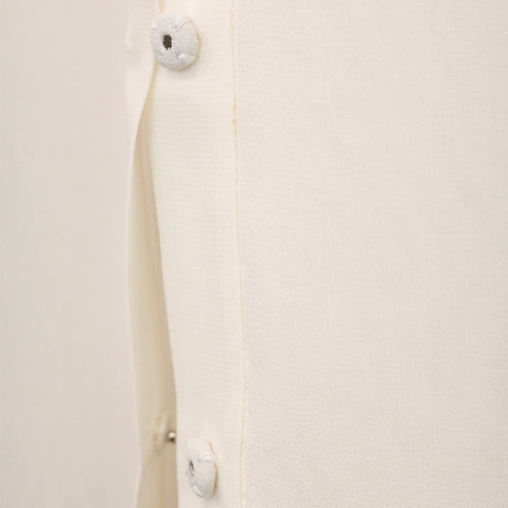 Giambattista Valli Cream Sheer Floral Lace Blouse