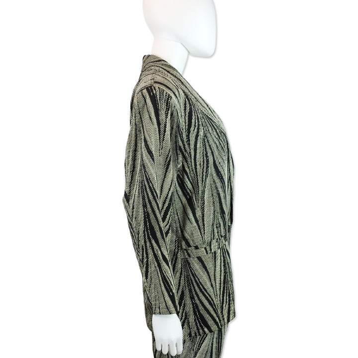 Gianni Versace Black/Cream Psychedelic Print Blazer