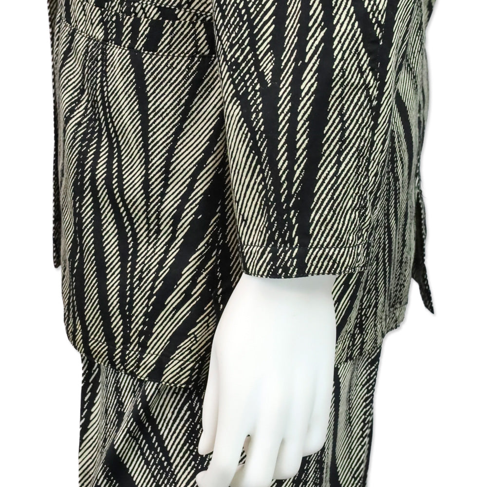 Gianni Versace Black/Cream Psychedelic Print Blazer