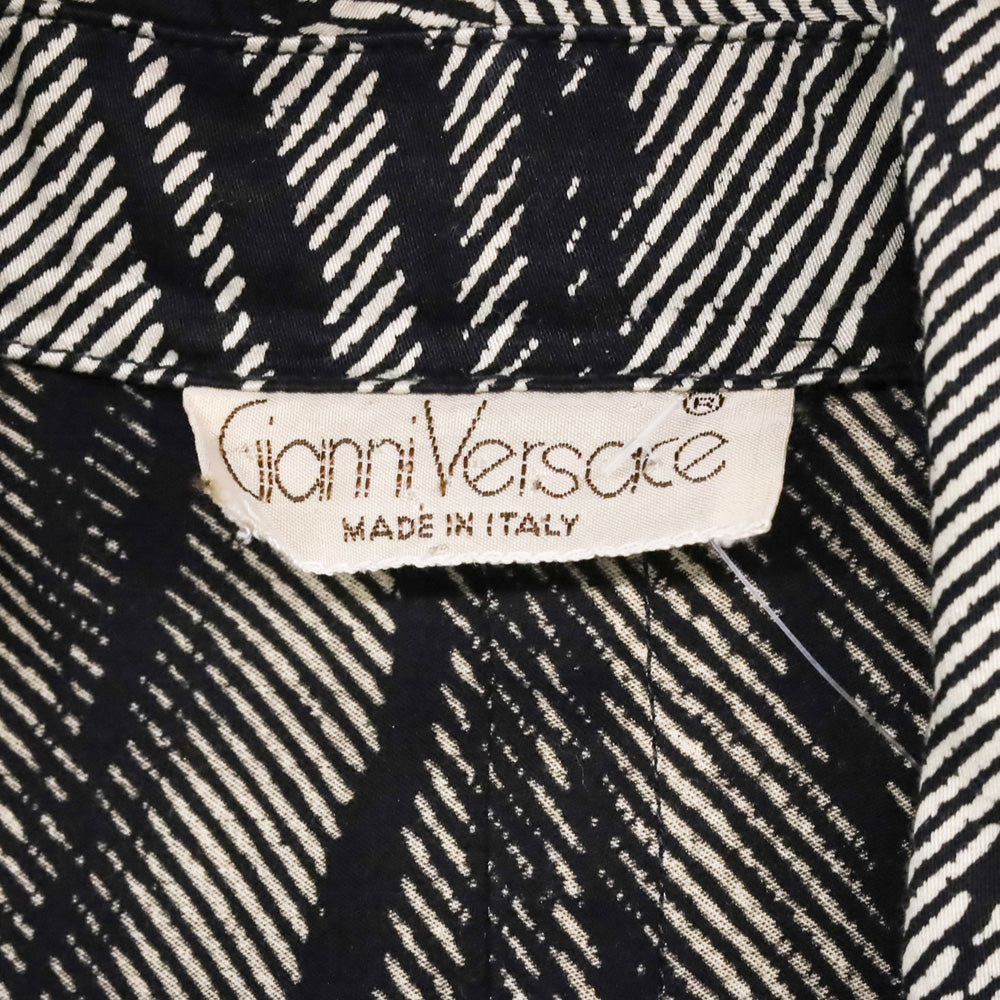 Gianni Versace Black/Cream Psychedelic Print Blazer
