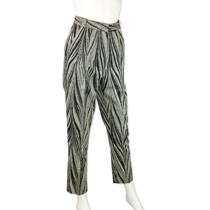 Gianni Versace Black/Cream Psychedelic Print Pants
