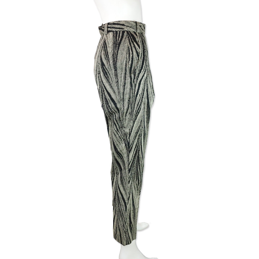 Gianni Versace Black/Cream Psychedelic Print Pants