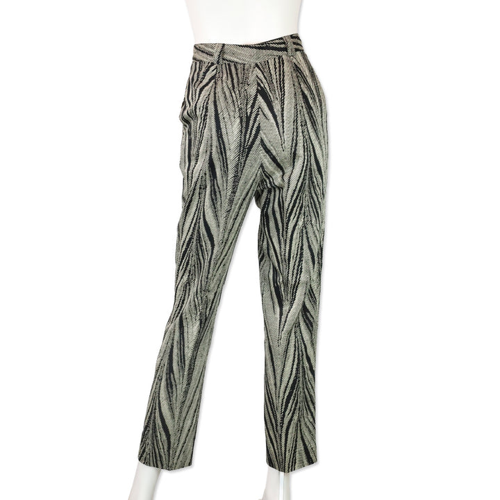 Gianni Versace Black/Cream Psychedelic Print Pants