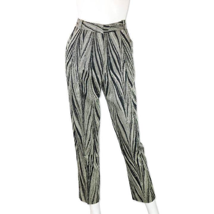 Gianni Versace Black/Cream Psychedelic Print Pants