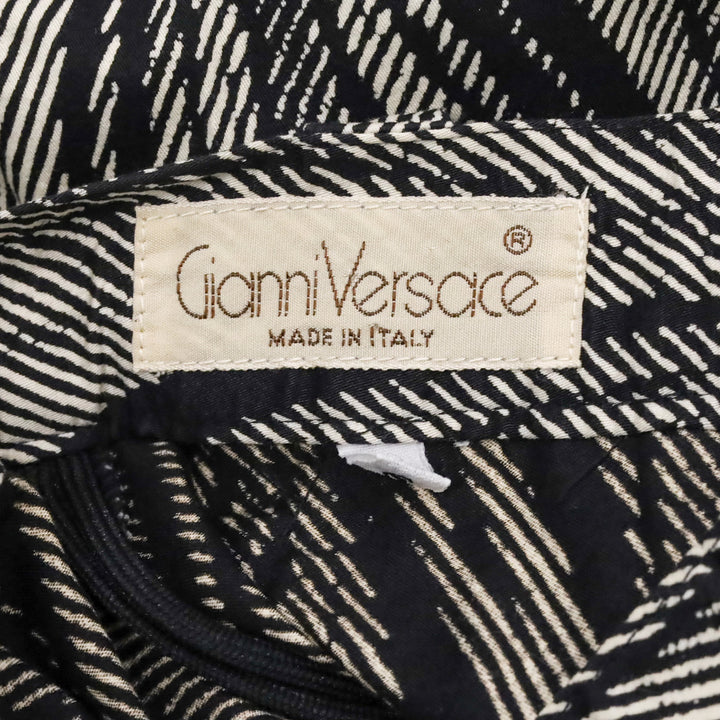 Gianni Versace Black/Cream Psychedelic Print Pants