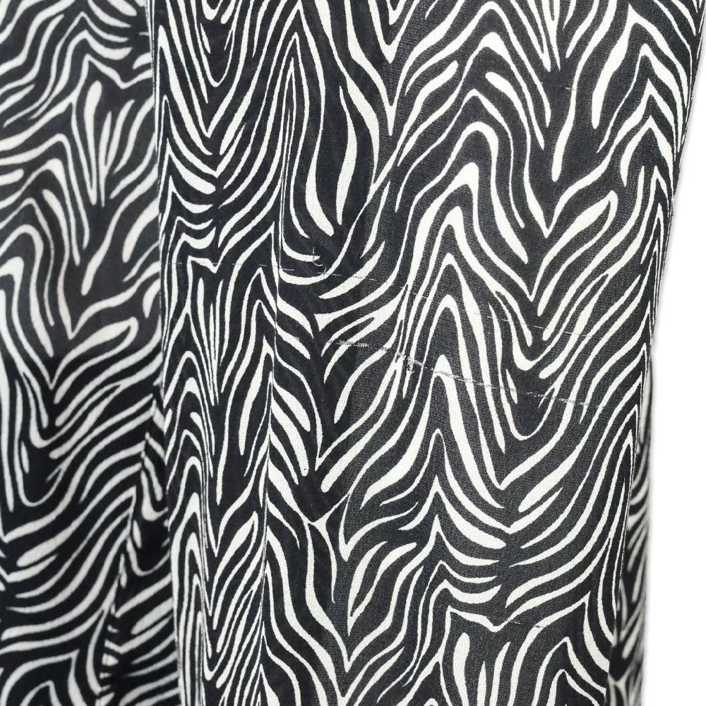 Gianni Versace Zebra Print Silk Chiffon Button Up Blouse