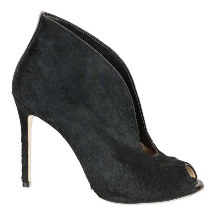 Gianvito Rossi Black Calf Hair Vamp 105 Booties