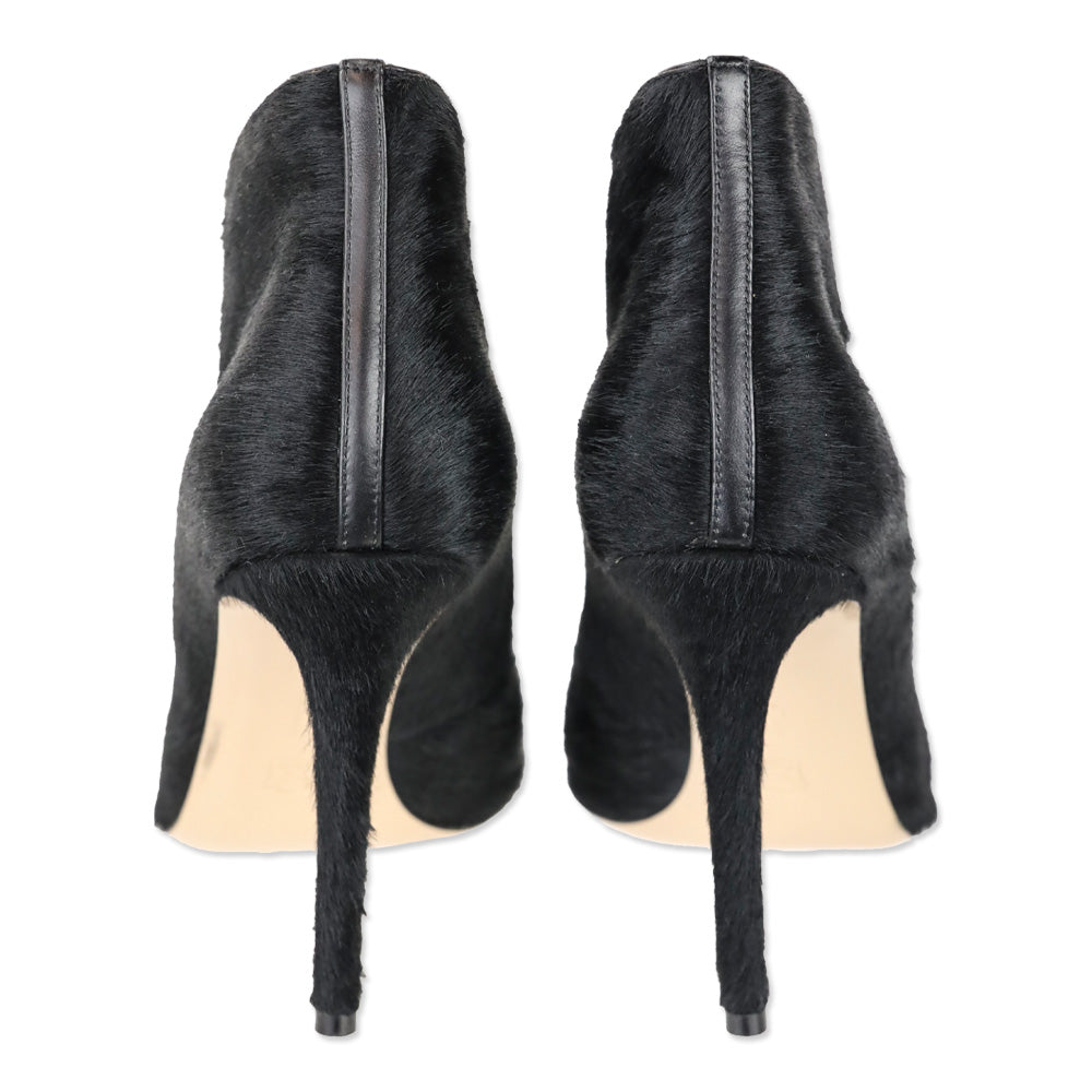 Gianvito Rossi Black Calf Hair Vamp 105 Booties