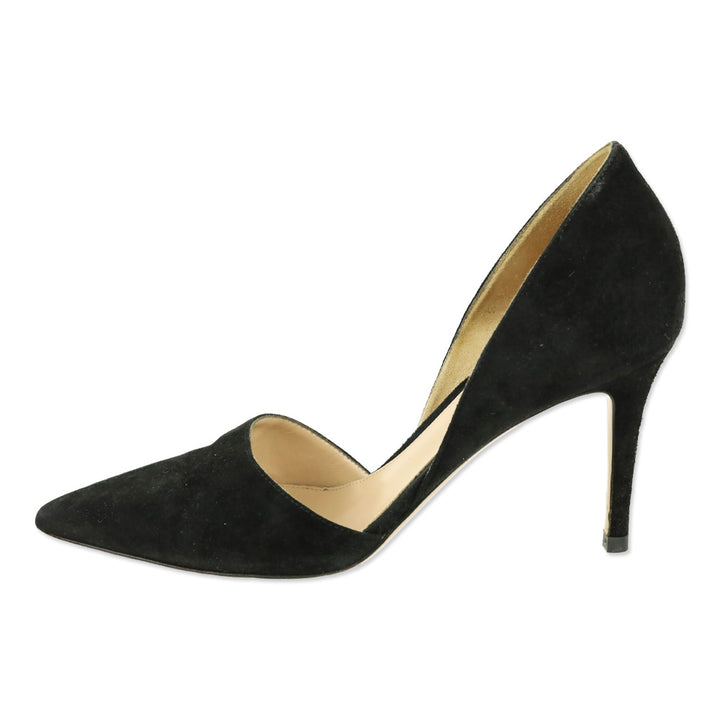 Gianvito Rossi Black Suede D'Orsay Pumps