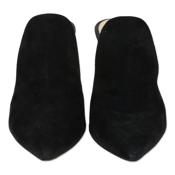 Gianvito Rossi Black Suede Heeled Mule
