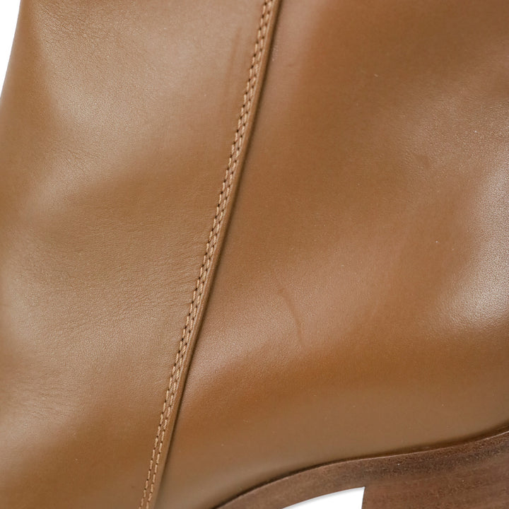 Gianvito Rossi Brown Leather Heeled Ankle Boot
