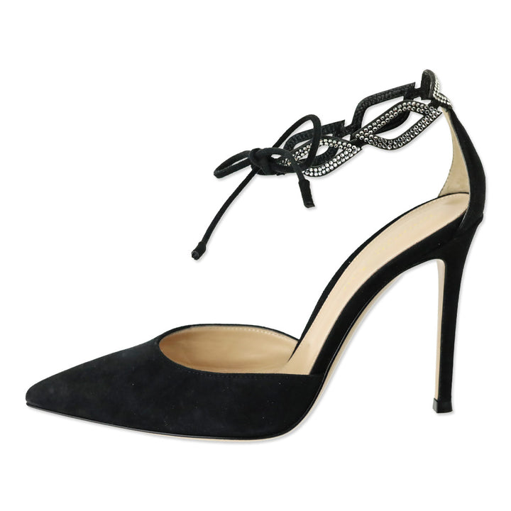 Gianvito Rossi Freya Black Suede Pumps