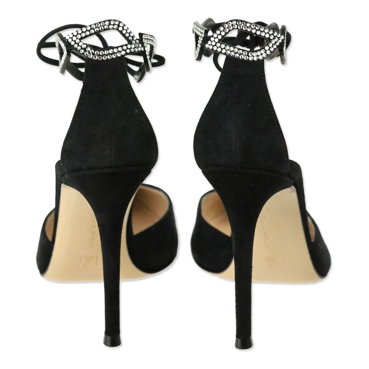 Gianvito Rossi Freya Black Suede Pumps
