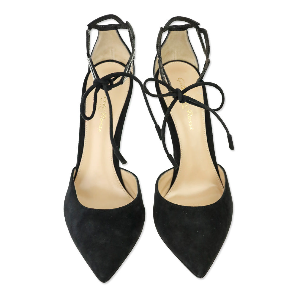 Gianvito Rossi Freya Black Suede Pumps