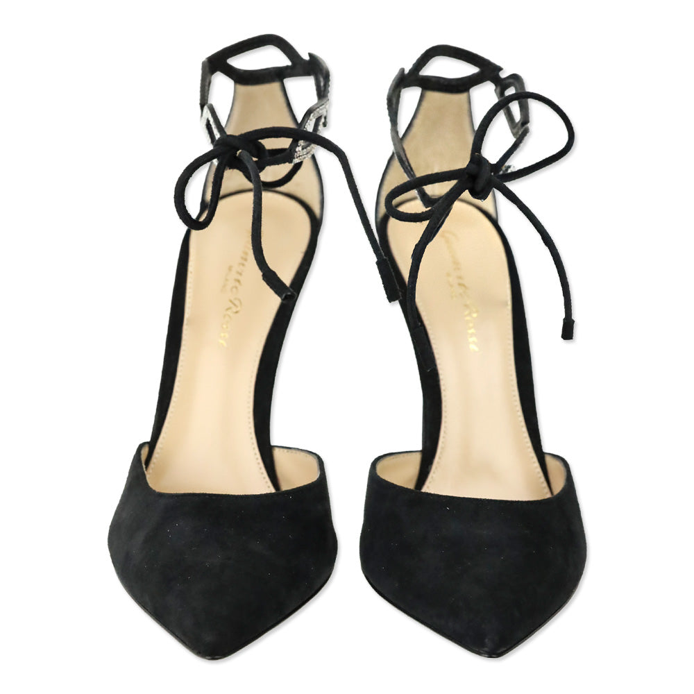 Gianvito Rossi Freya Black Suede Pumps