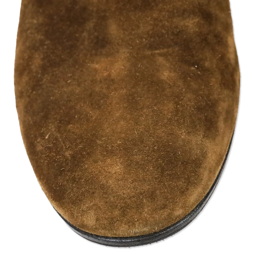 Gianvito Rossi Leslie Brown Suede Wrap Ankle Boot
