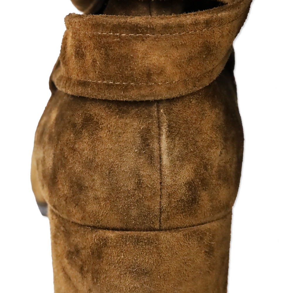 Gianvito Rossi Leslie Brown Suede Wrap Ankle Boot