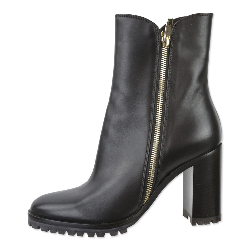 Gianvito Rossi Moka Brown Calf Leather Zip 85mm Boots