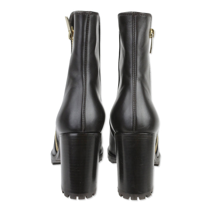 Gianvito Rossi Moka Brown Calf Leather Zip 85mm Boots