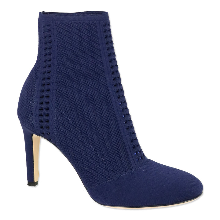 Gianvito Rossi Poseidon Blue Knit Lace-Up Bootie