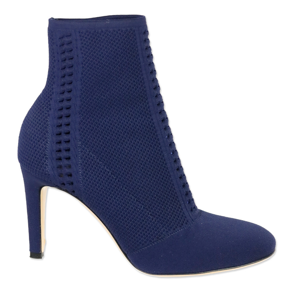 Gianvito Rossi Poseidon Blue Knit Lace-Up Bootie